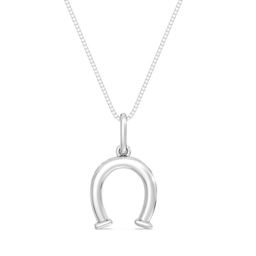 10kt Gold Horseshoe Pendant on Box Chain: A Touch of Elegance and Good Luck
