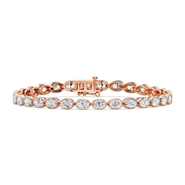 10.00 CTTW OVAL Shape Diamond Bracelet in Gold – Elegant Statement Piece