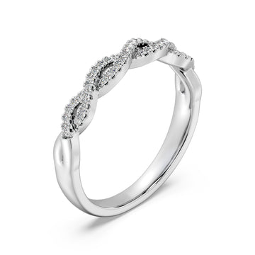 1/8 CTW. Modern Twist Diamond Ring