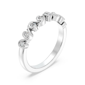 1/6 CTW. Modern Swirl Diamond Ring