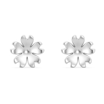 5 Petal Flower Earrings Crafted in Precious Metal