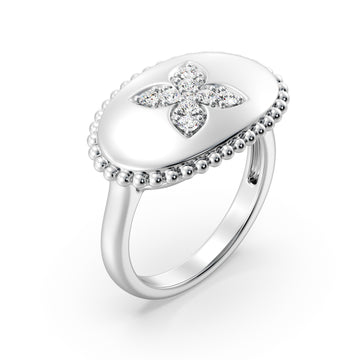 1/5 CARAT LAB GROWN DIAMOND FASHION PETALS RING set in gold