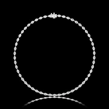 LAB GROWN DIAMOND SINGLE ROW NECKLACE IN 18KT GOLD (13.50 CTTW )