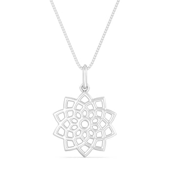 10kt Gold Sahasrara (Crown) Chakra Pendant with Box Chain