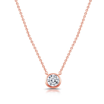 1.00 CTW Lab-Grown Round Diamond Solitaire Pendant"
