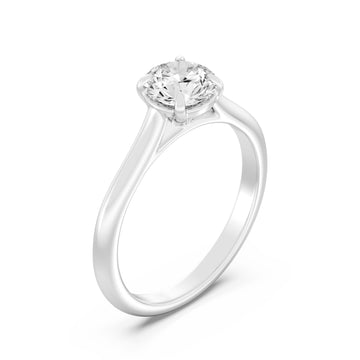 1/2.Carat ROUND SHAPE Lab -Diamond PRONG Set Solitaire ring in Gold