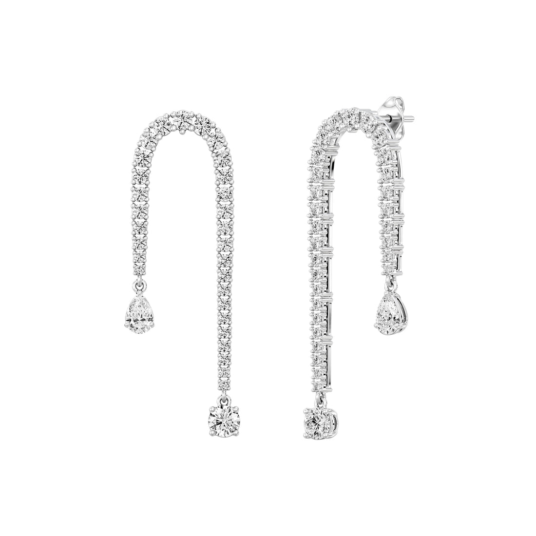 2.00 CTW VS Diamond Dangle Earrings