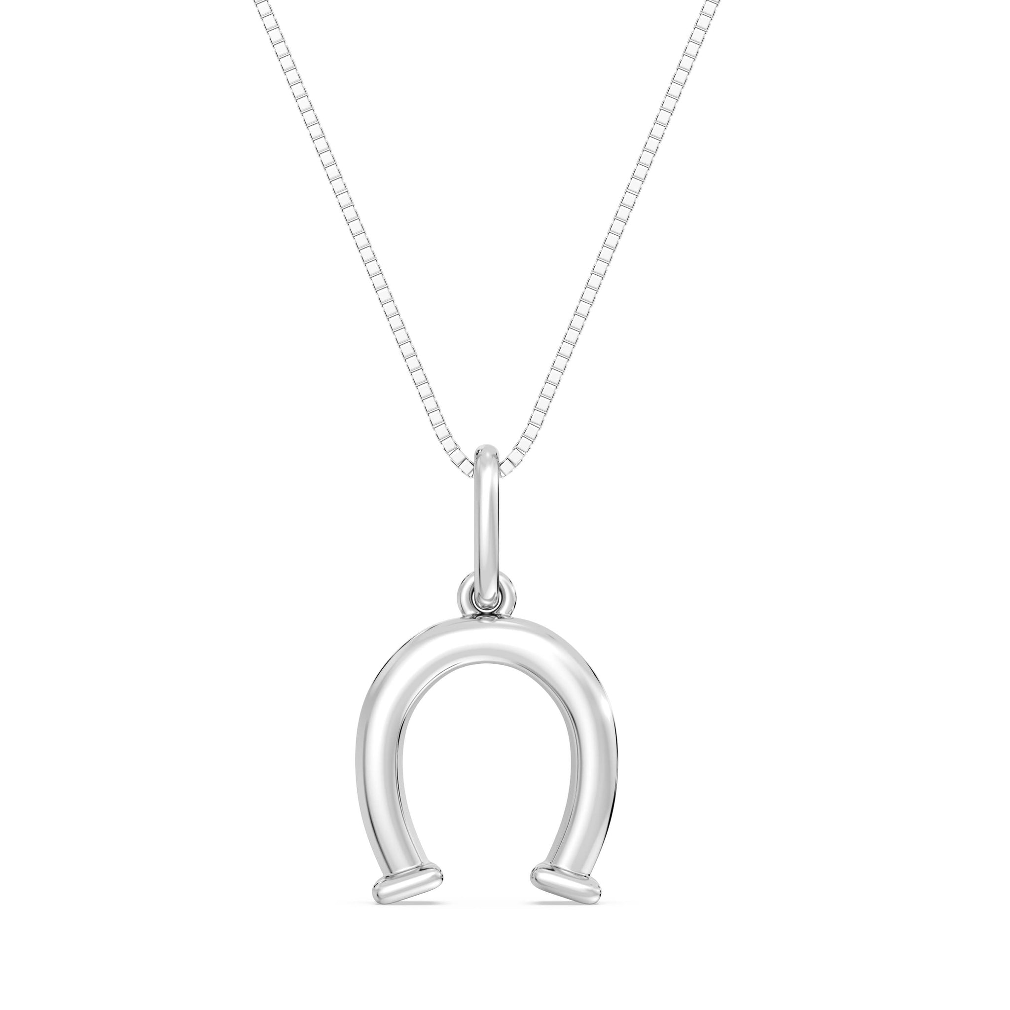 10kt Gold Horseshoe Pendant on Box Chain: A Touch of Elegance and Good Luck
