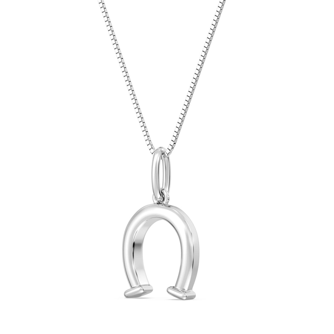 10kt Gold Horseshoe Pendant on Box Chain: A Touch of Elegance and Good Luck