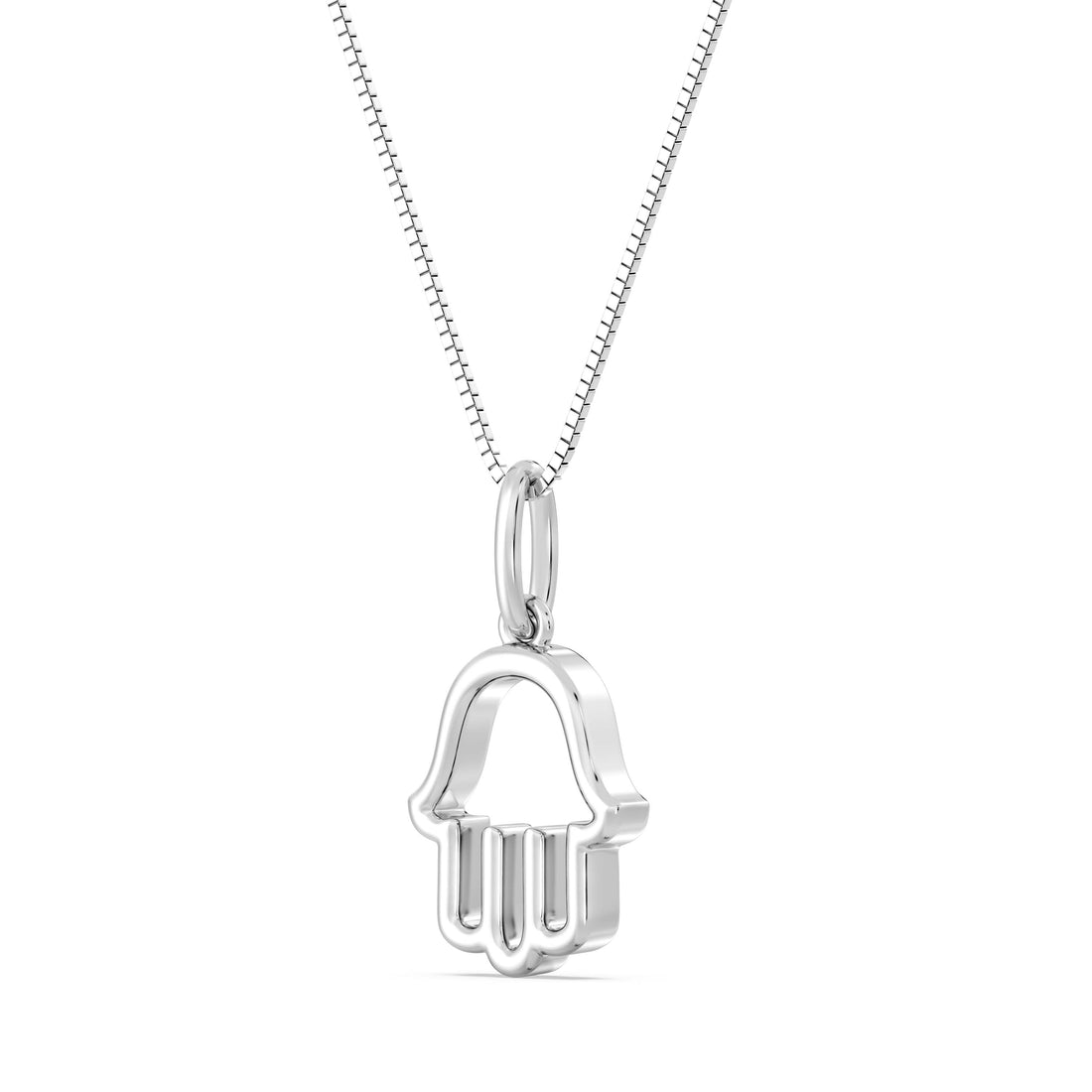 10kt Gold Hamsa Pendant with Box Chain