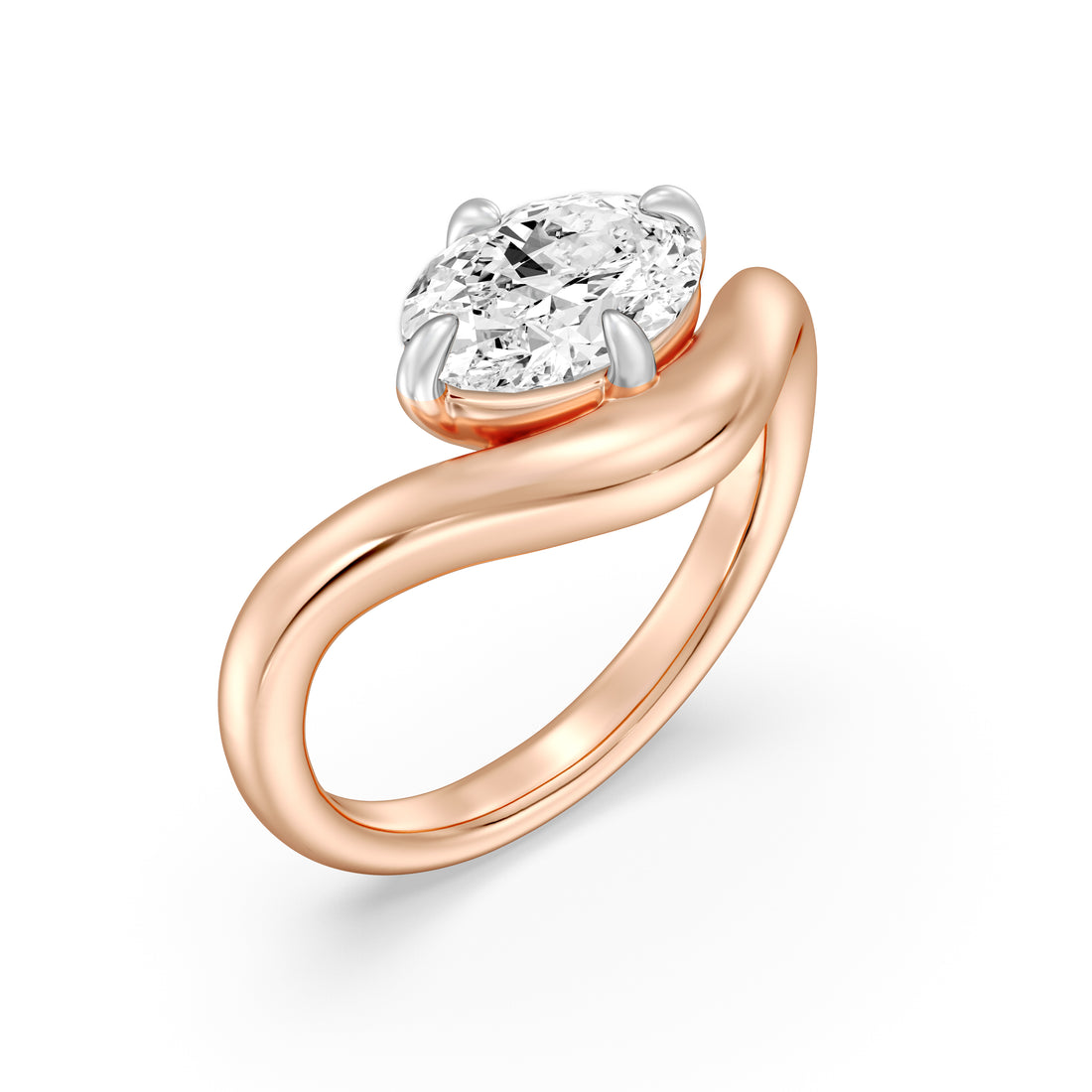 2 CTW Oval Lab Grown Diamond Solitaire Engagement Ring