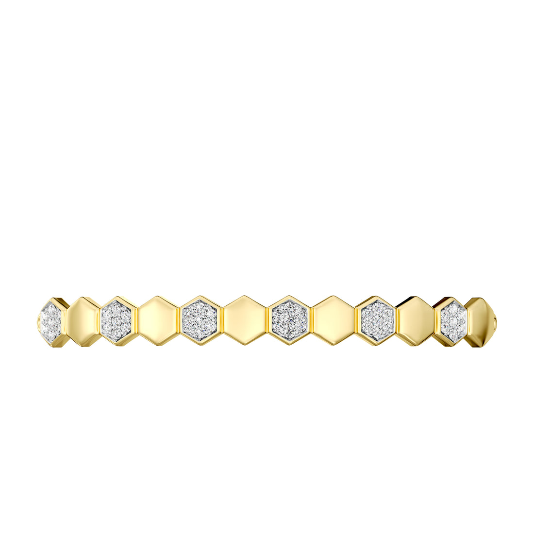 1/2 CTTW Diamond  Link Bolo Bangle in Sterling Silver – Adjustable Lab-Grown Diamond Bracelet