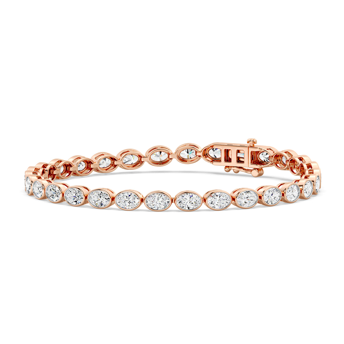 10.00 CTTW OVAL Shape Diamond Bracelet in Gold – Elegant Statement Piece