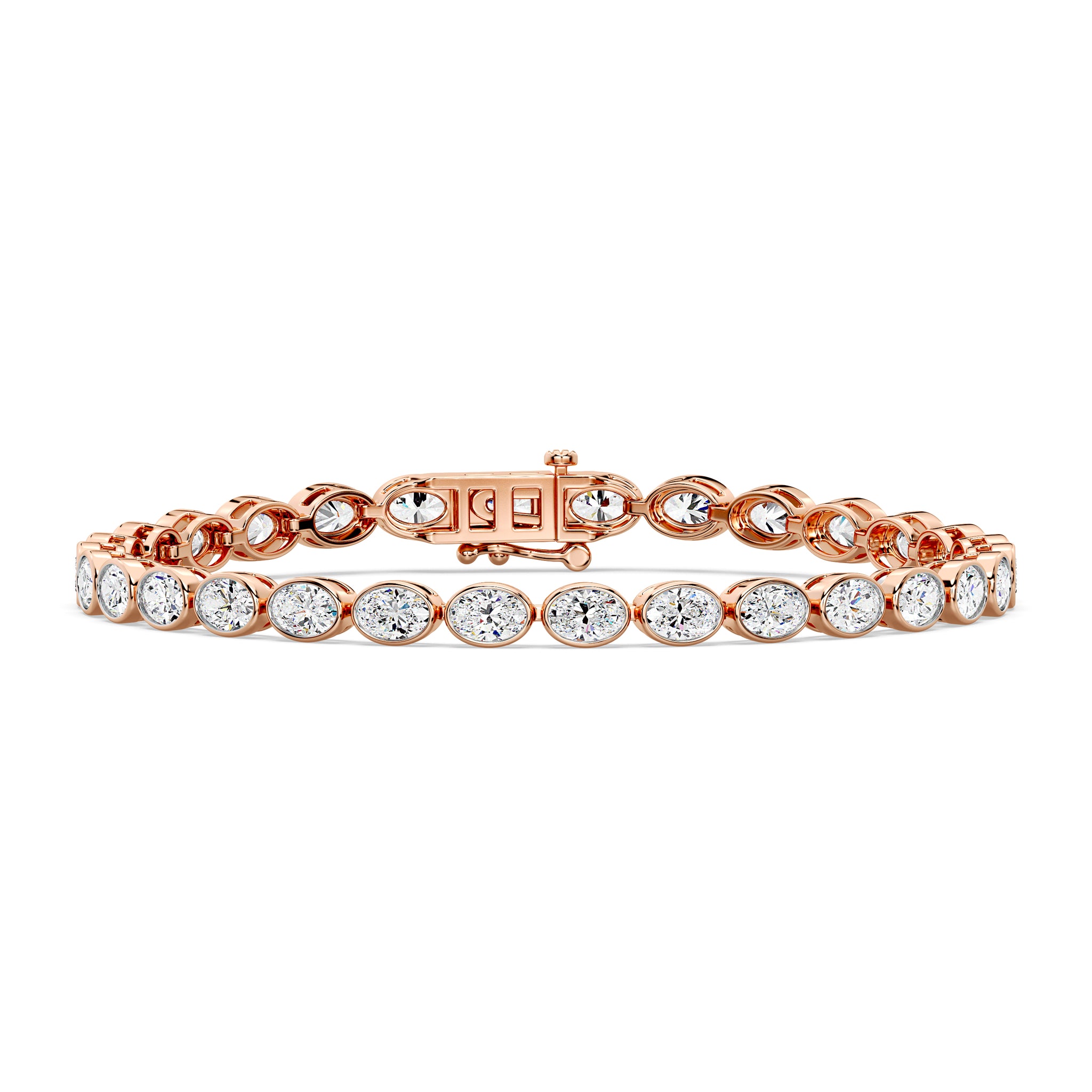 10.00 CTTW OVAL Shape Diamond Bracelet in Gold – Elegant Statement Piece