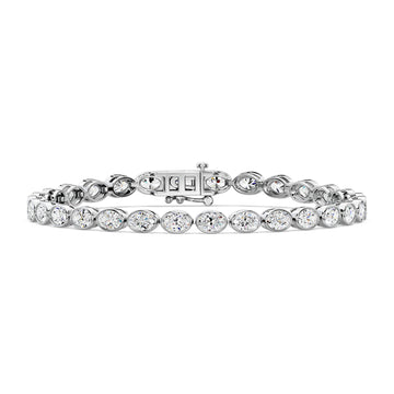 10.00 CTTW OVAL Shape Diamond Bracelet in Gold  Elegant Statement