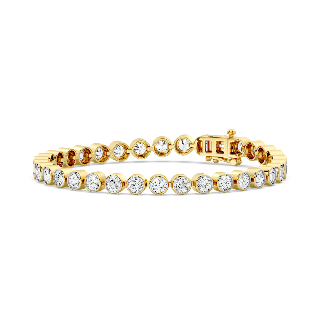 10.00 CTTW ROUND Shape Diamond Bracelet in Gold – Elegant Statement Piece