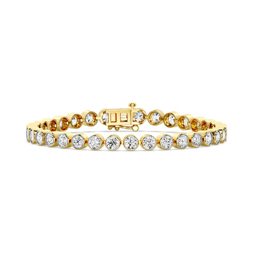 10.00 CTTW ROUND Shape Diamond Bracelet in Gold – Elegant Statement Piece