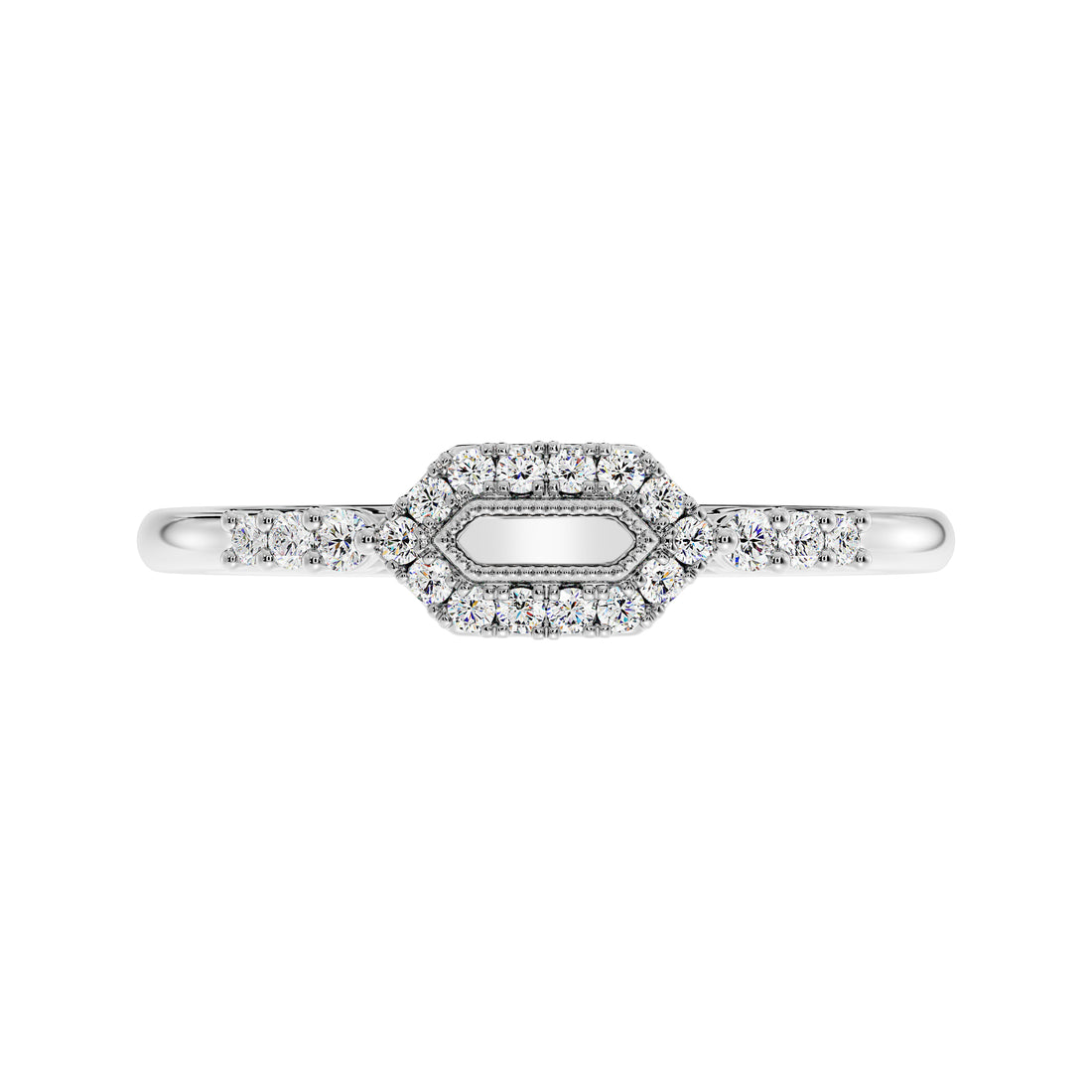 1/6 CTW Art Deco Geometric Diamond Band