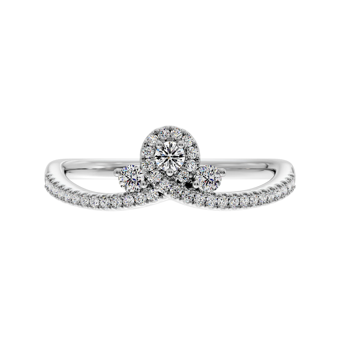 1/4 CTW Diamond Infinity Crown Ring