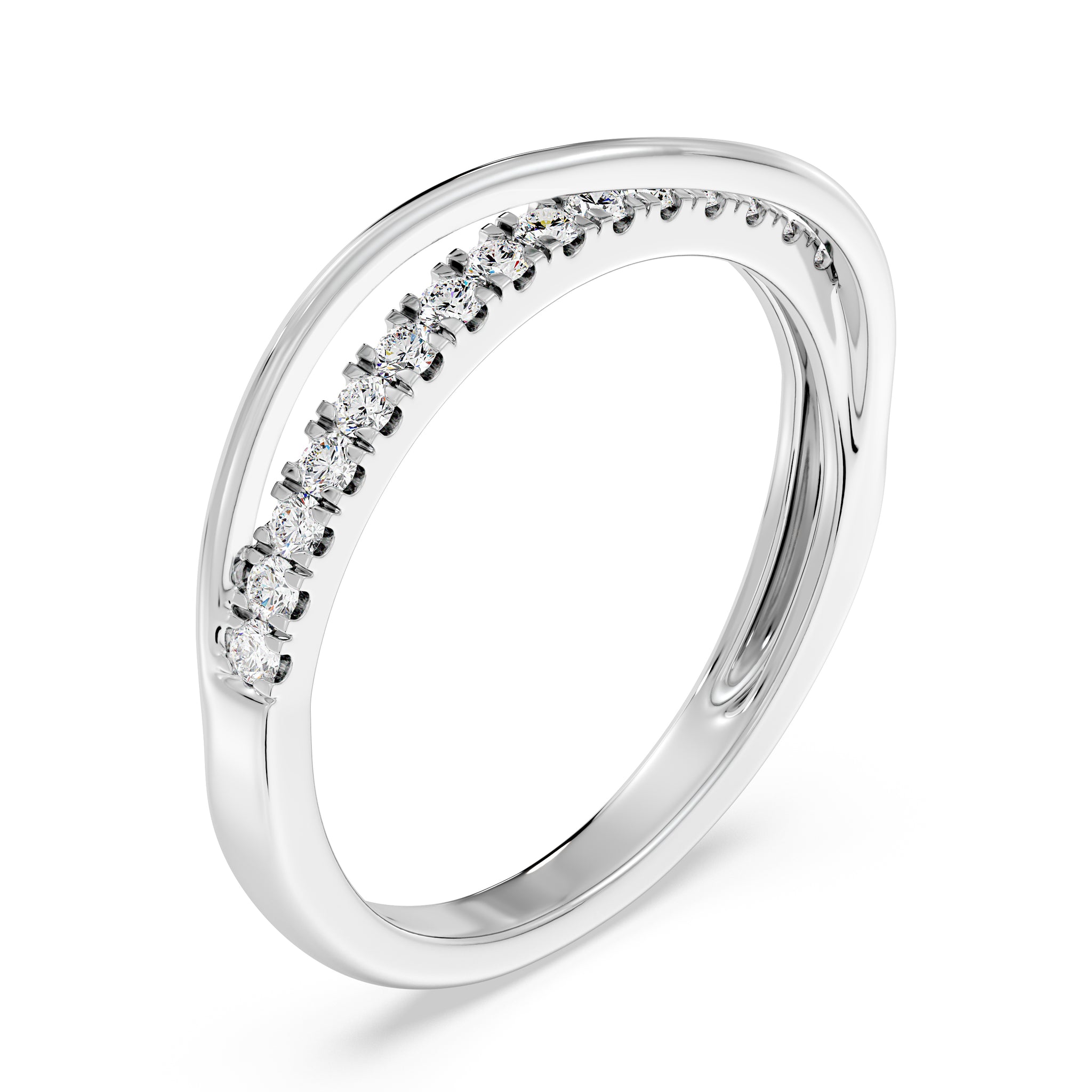 1/4 CWT Brilliant Bridge Diamond Ring