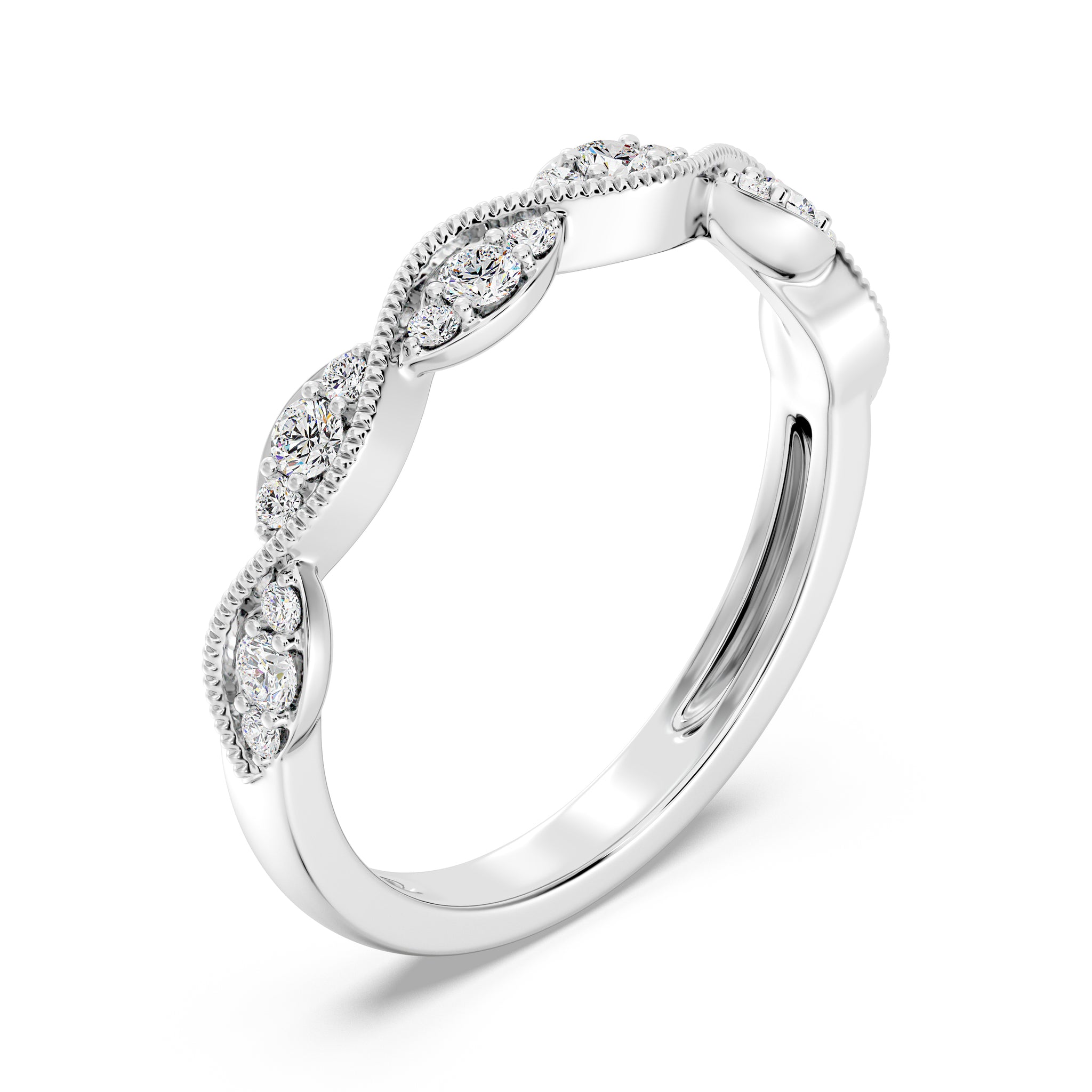 1/4 CWT Brilliant wave Diamond Ring
