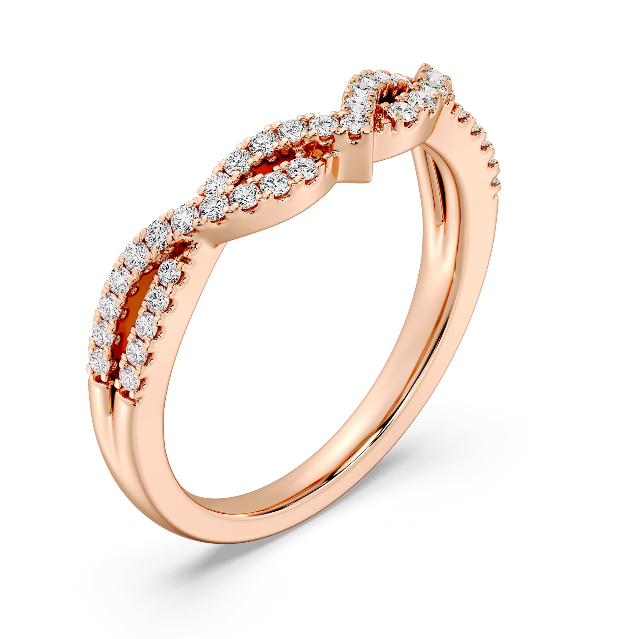 1/4 CWT Brilliant Elegant Chevron Diamond Band