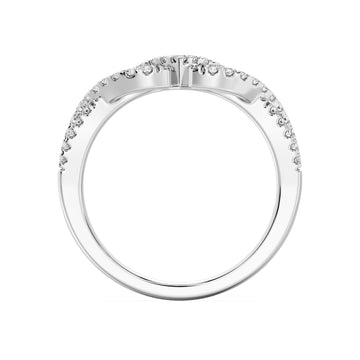 1/4 CWT Brilliant Elegant Chevron Diamond Band
