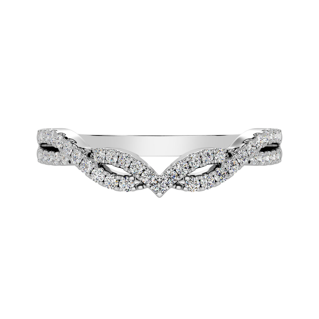 1/4 CWT Brilliant Elegant Chevron Diamond Band