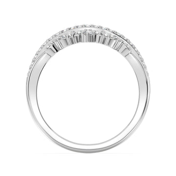 1/4 CWT Brilliant Elegant Chevron Diamond Band
