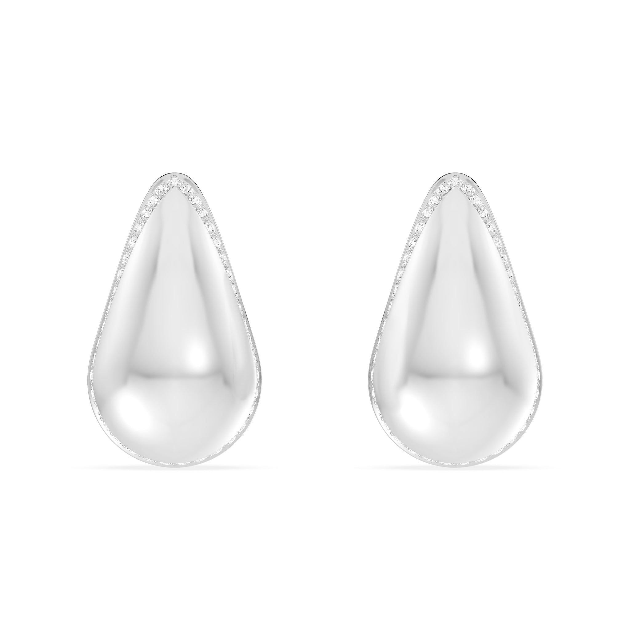 0.50  CTW LAB GROWN BOLD  PAISLEY EARRING WITH DIAMOND LINE