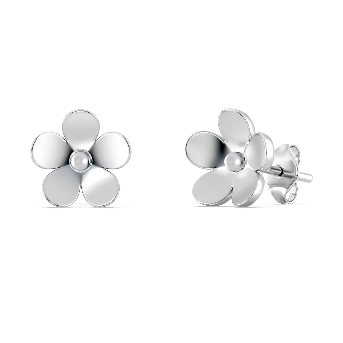 5-Flower Clover Earrings in Precious Metal