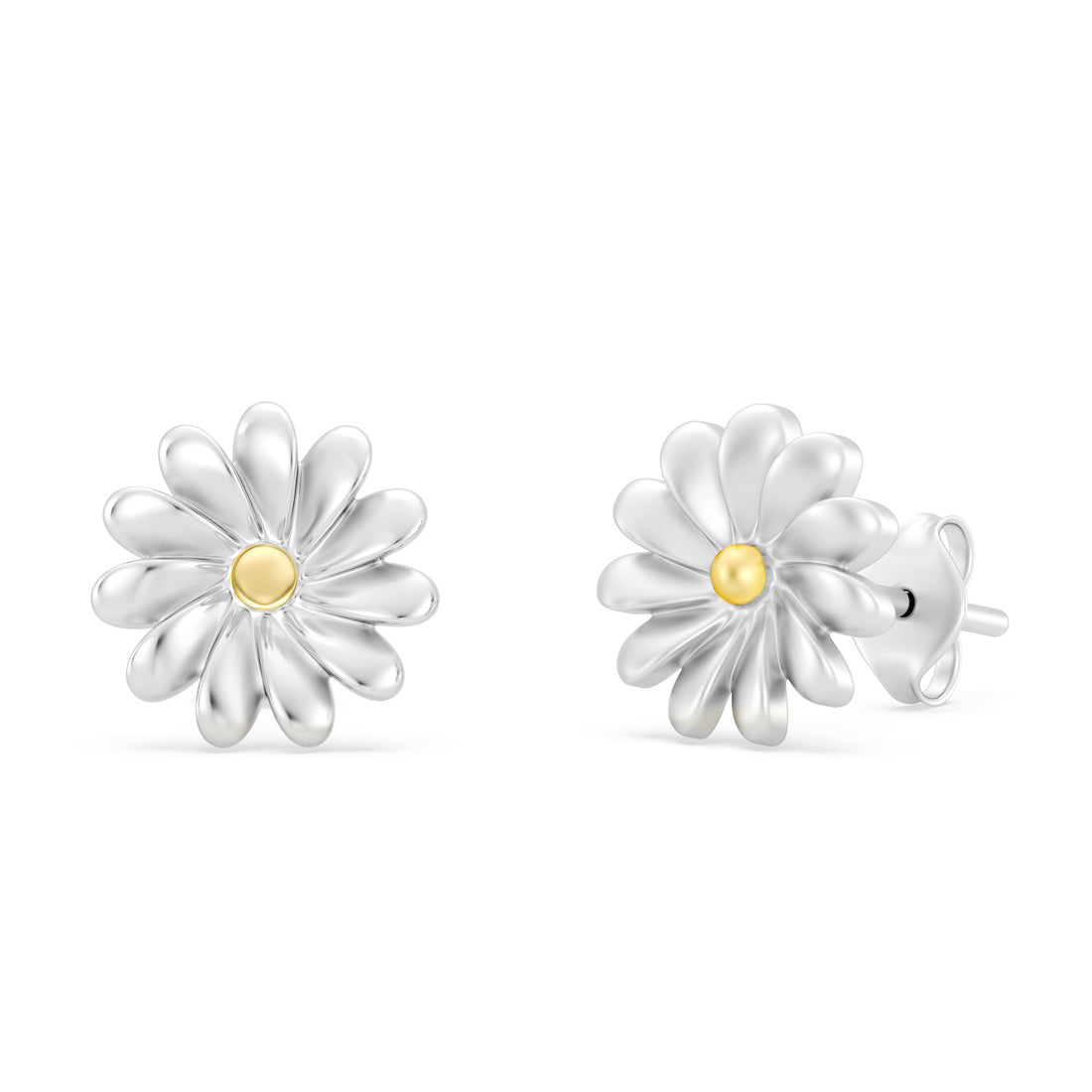 Transvaal Daisy Earrings in Precious Metal