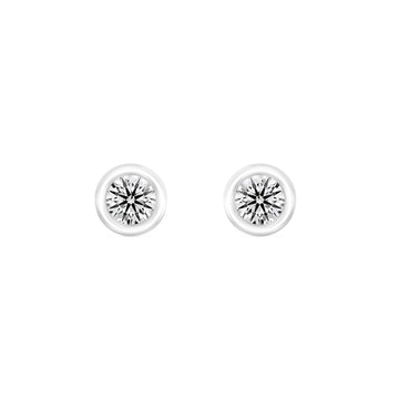 3/8.Carat ROUND SHAPE Cut Lab -Diamond Bazel Set Earring in  Gold