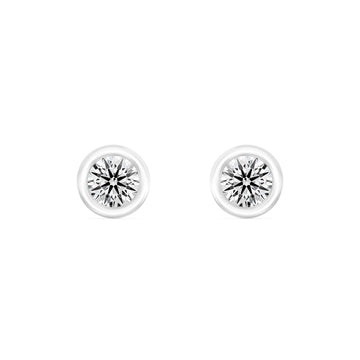 3/4..Carat ROUND SHAPE Cut Lab -Diamond Bazel Set Earring in Gold