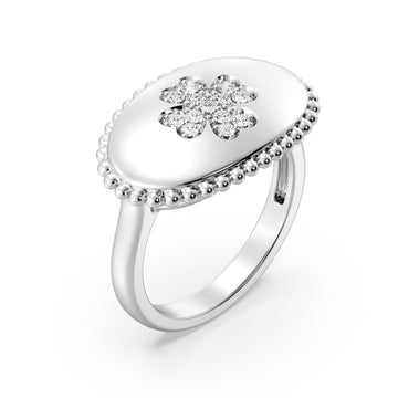 1/6 CARAT LAB GROWN DIAMOND FASHION CLOVER RING set in gold