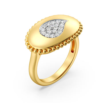 1/4 CARAT LAB GROWN DIAMOND FASHION PASLY RING set in gold