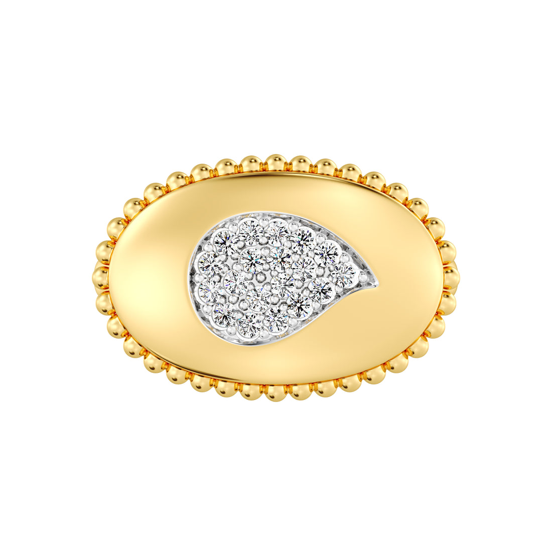 1/4 CARAT LAB GROWN DIAMOND FASHION PASLY RING set in gold