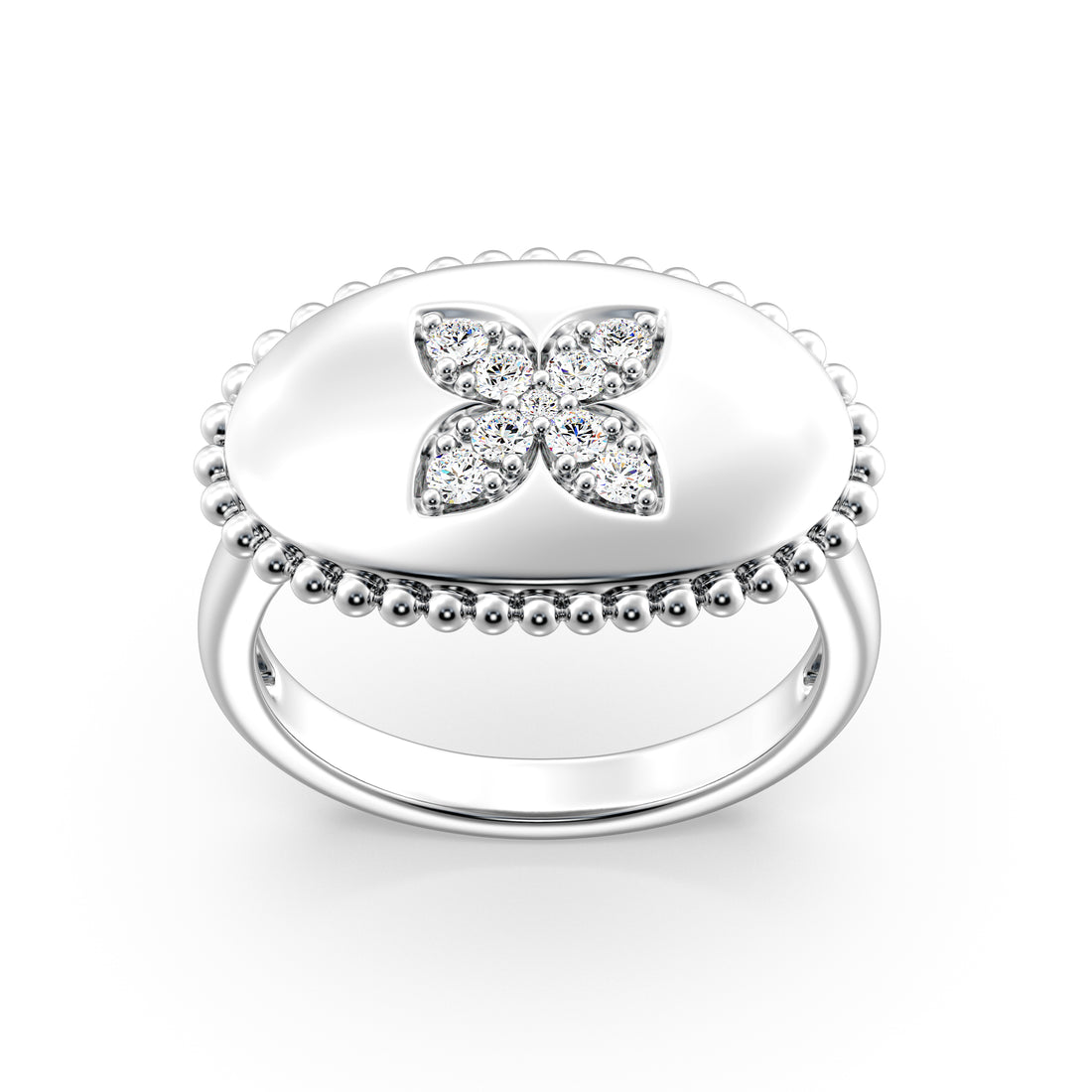 1/5 CARAT LAB GROWN DIAMOND FASHION PETALS RING set in gold