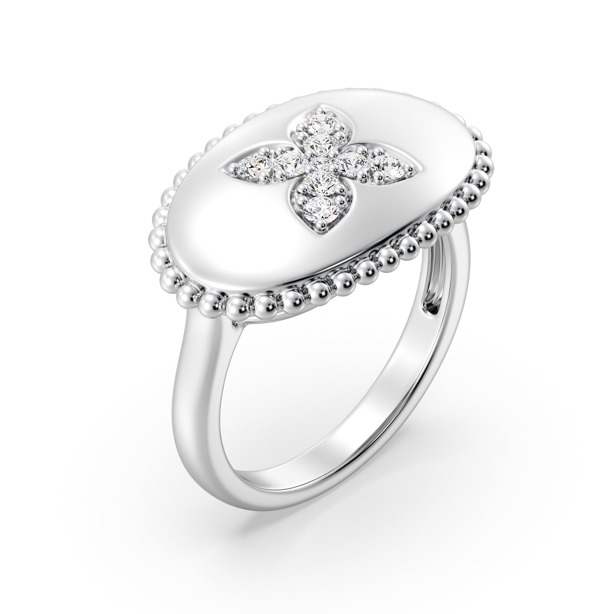 1/5 CARAT LAB GROWN DIAMOND FASHION PETALS RING set in gold
