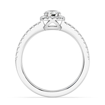 3/4 CTW Timeless Cushion Cut Halo Bridal Ring