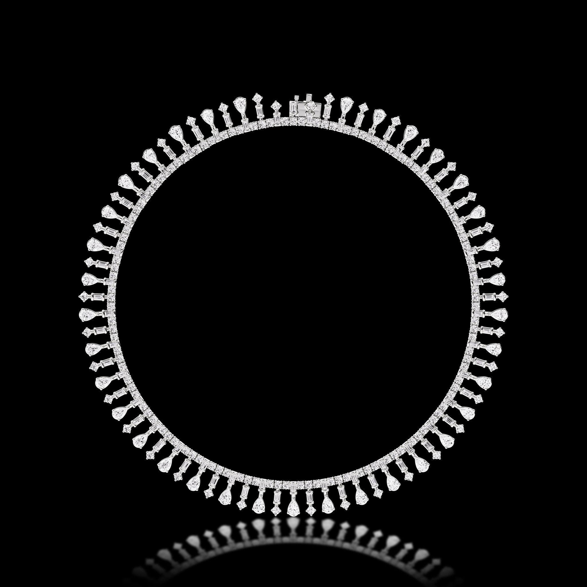 LAB GROWN DIAMOND RAYS  NECKLACE IN 18KT GOLD (22.25 CTTW )