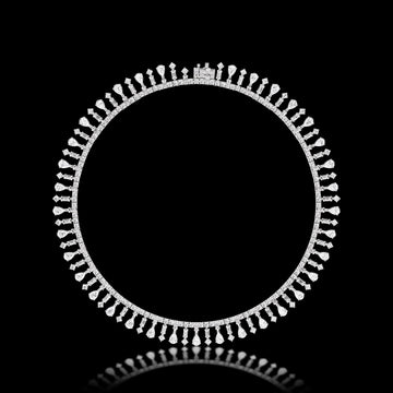 LAB GROWN DIAMOND RAYS  NECKLACE IN 18KT GOLD (22.25 CTTW )
