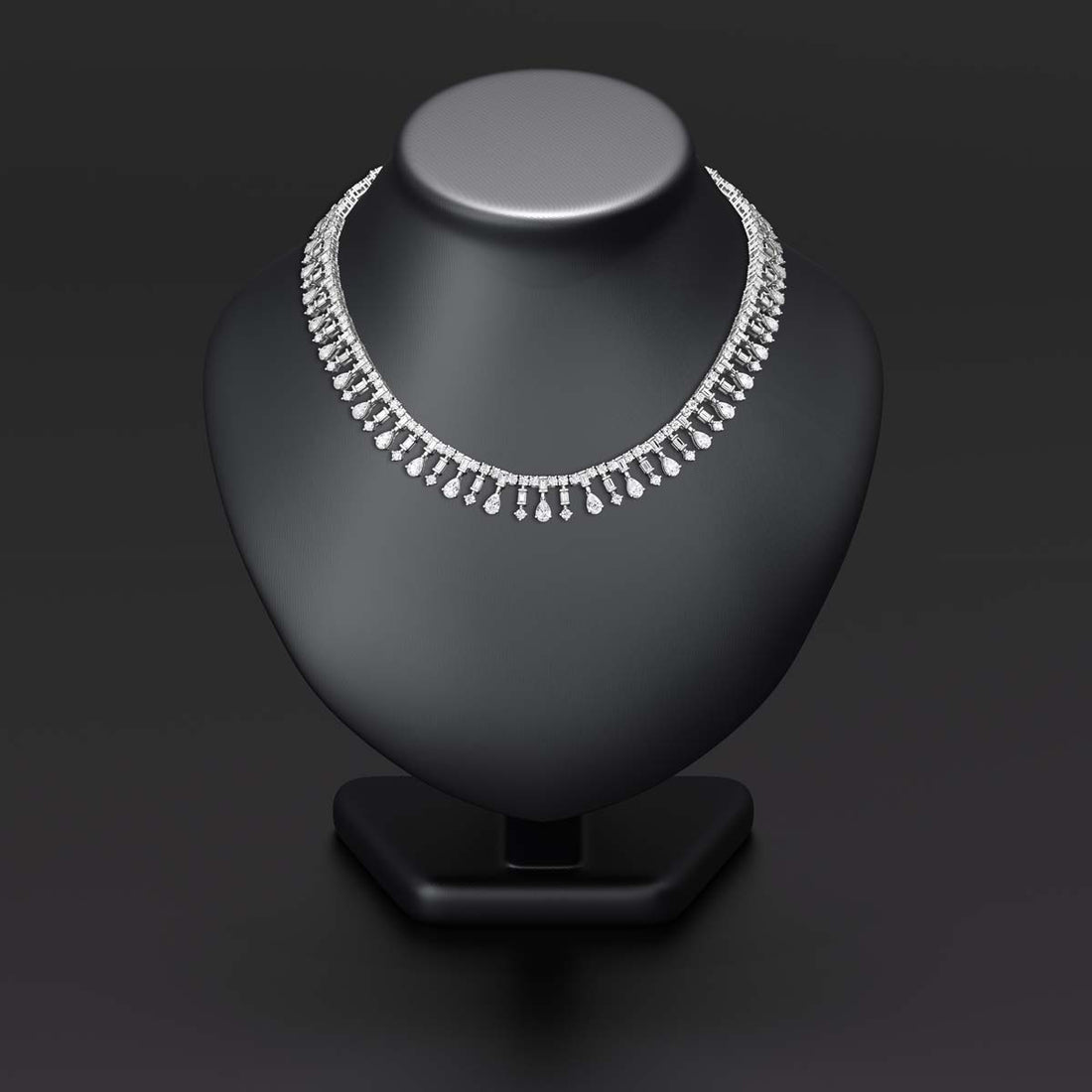 Sun Rays-Inspired Sparkle Necklace  22.25 CTW Lab-Grown Diamonds in 18K