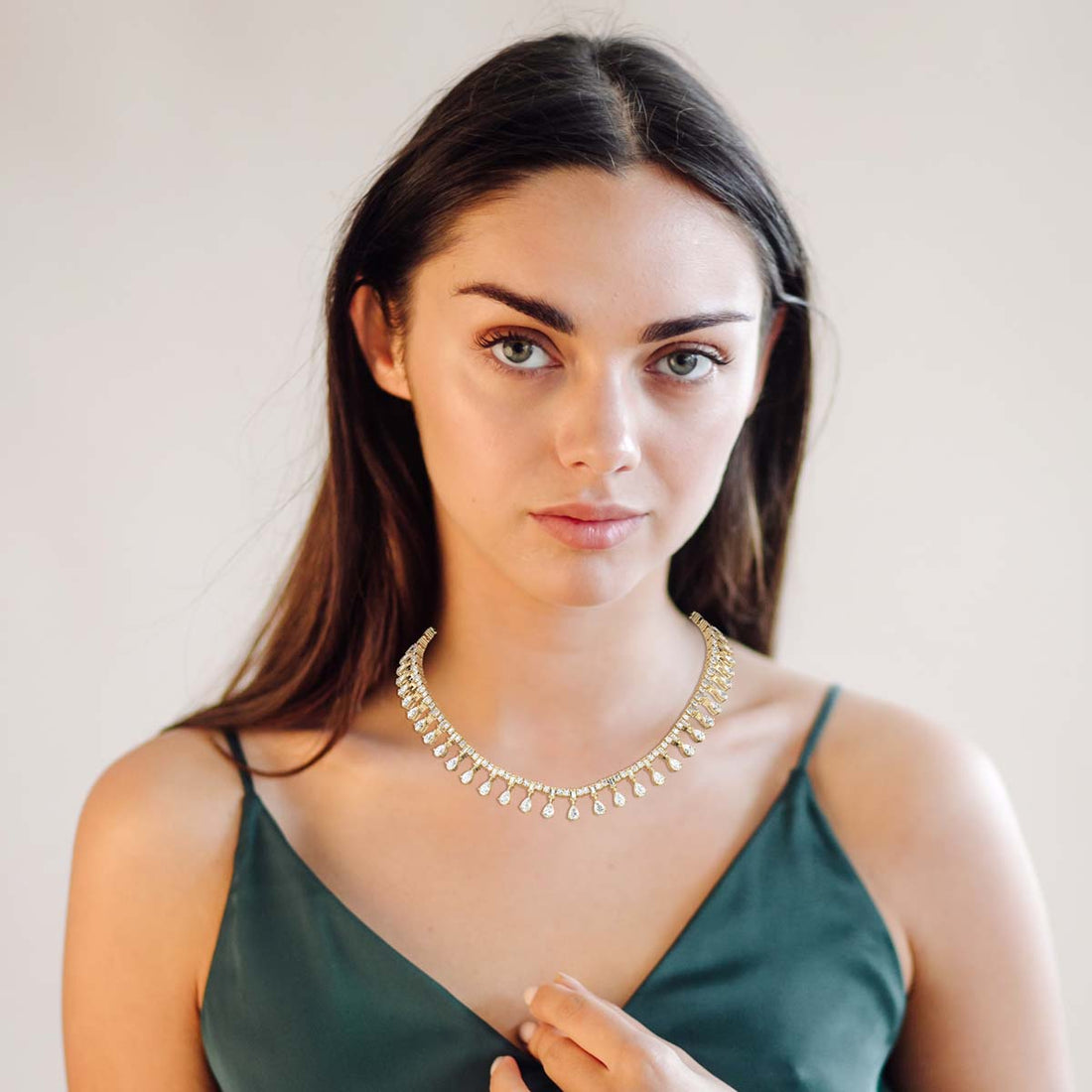 Sun Rays-Inspired Sparkle Necklace  22.25 CTW Lab-Grown Diamonds in 18K