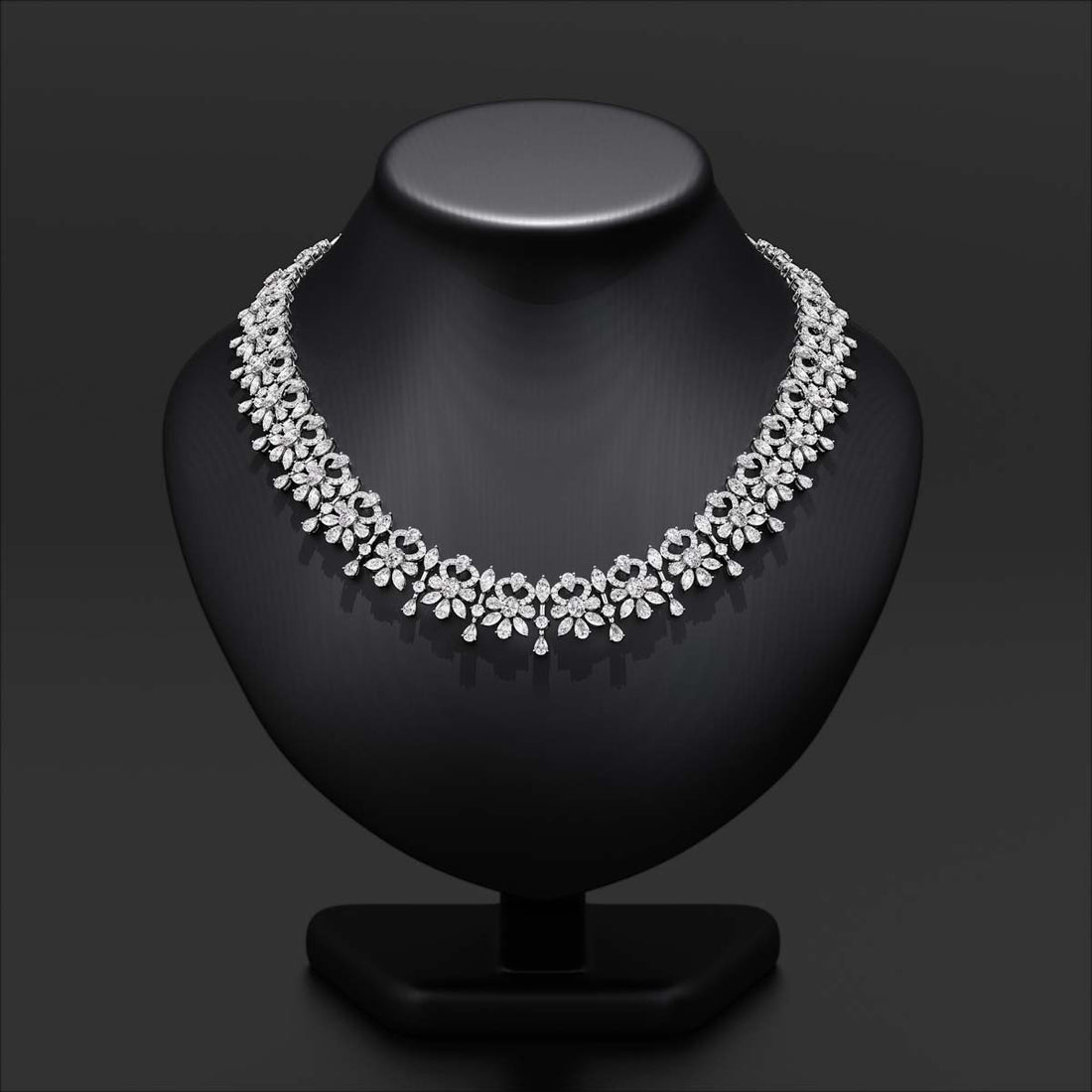 Lab-Grown VS Quality Diamond Designer Necklace in 18KT Gold 46.