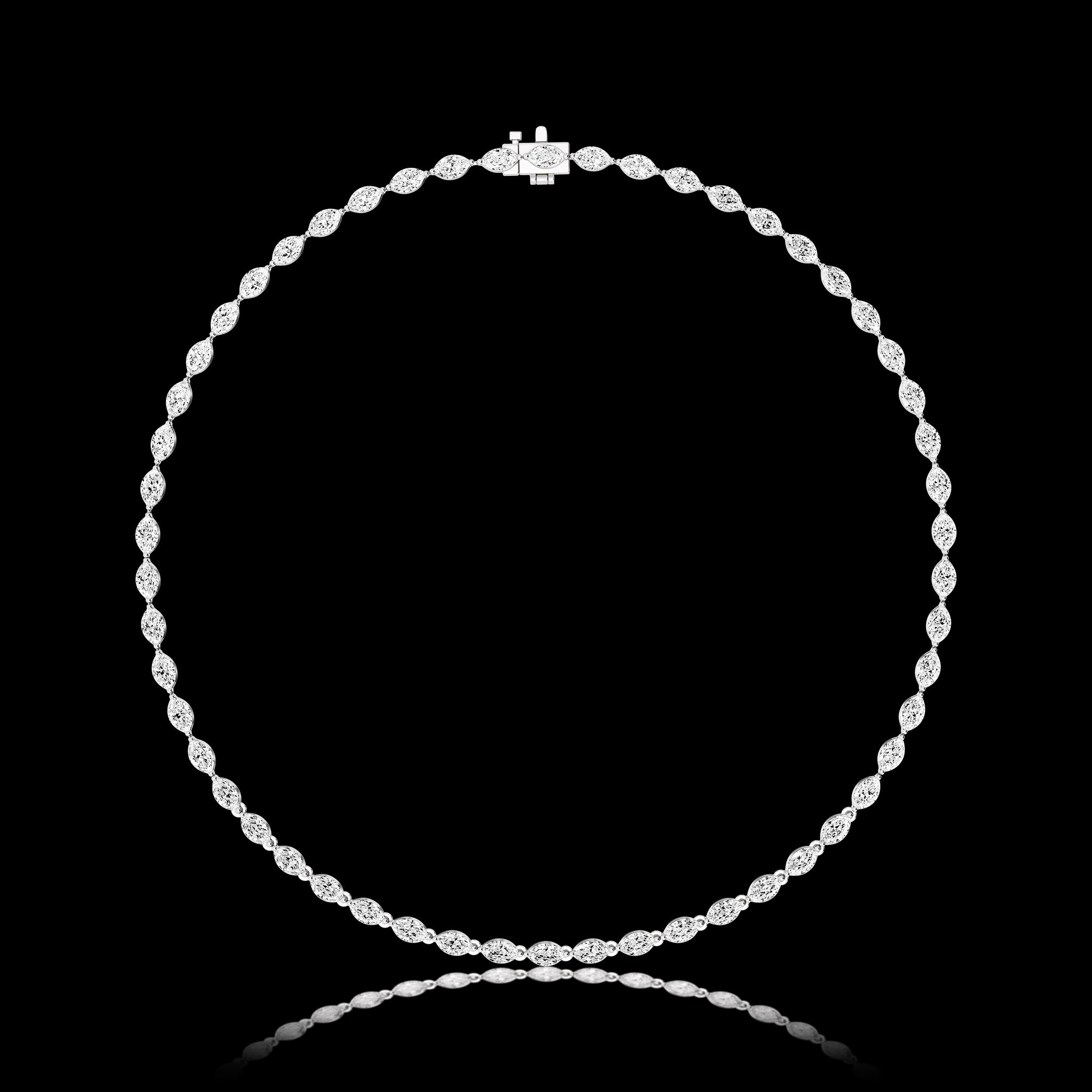 LAB GROWN DIAMOND SINGLE ROW NECKLACE IN 18KT GOLD (13.50 CTTW )