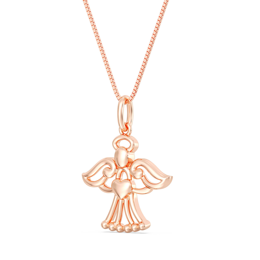 10kt gold angel pendant on a box chain is a wonderful choice for good luck! The angel symbolizes protection and guidance, and when combined with a box chain, it offers both a modern look and durability