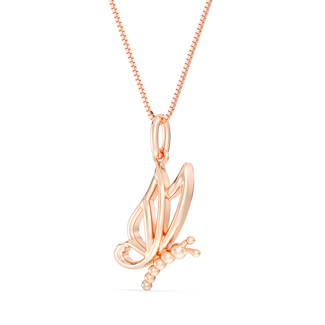 10kt Gold Butterfly Pendant with Box Chain