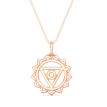 10kt Gold Solar Chakra Pendant with Box Chain