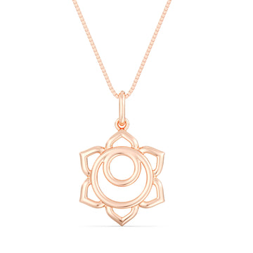 10kt Gold Sacral (Swadhishthana) Chakra Pendant with Box Chain